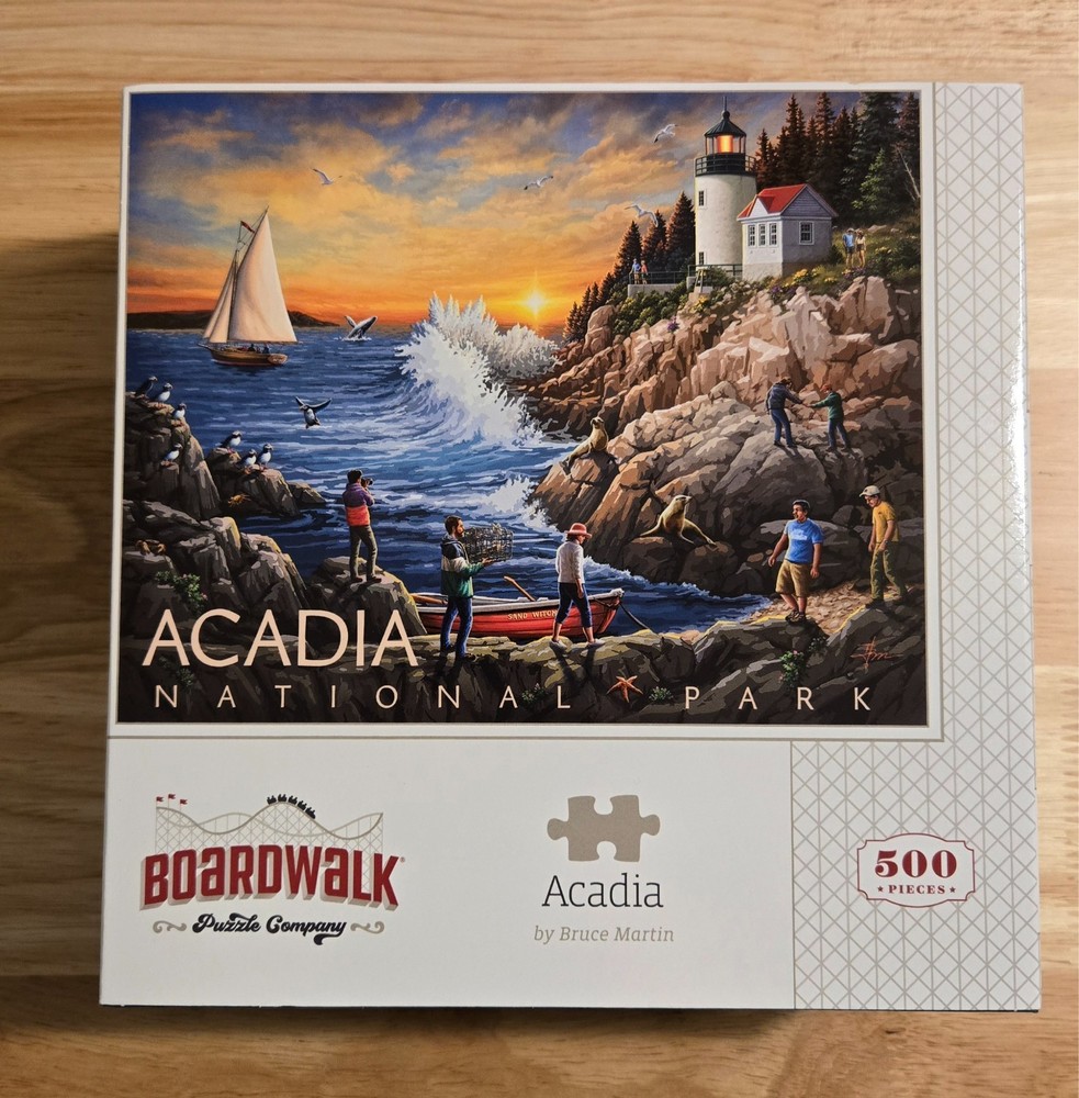 Acadia National Park Puzzle 500 Pieces Boardwalk Puzzles 16x20 - New In Box-image