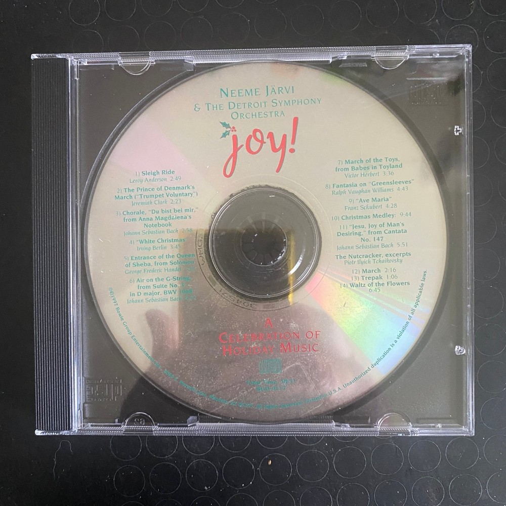 Neeme Jarvi Detroit Symphony Orchestra - Joy! Holiday Music CD 1997 BMG