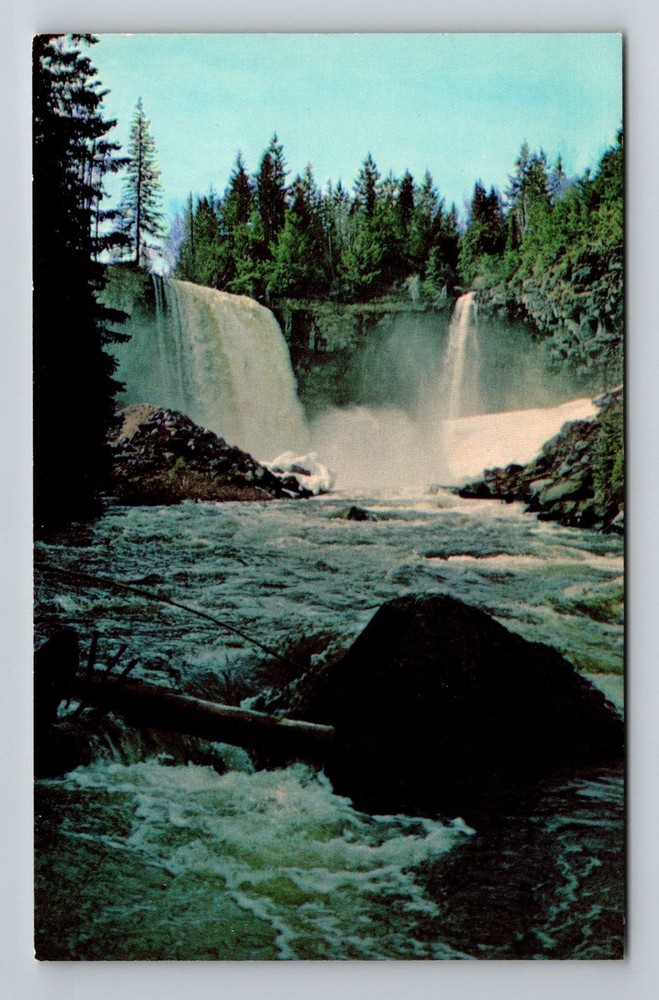 Canada- Canim Lake British Columbia Canim Falls Old Postal Card Vintage Postcard