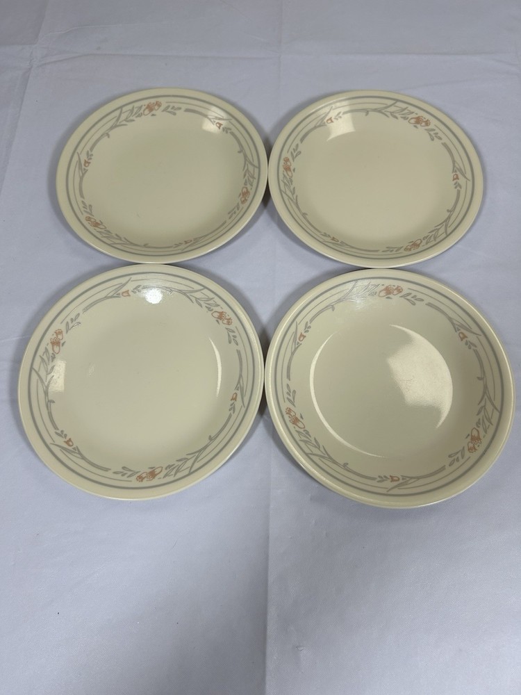 Corelle Tulip Rose Bread / Dessert Plates 6 3/4