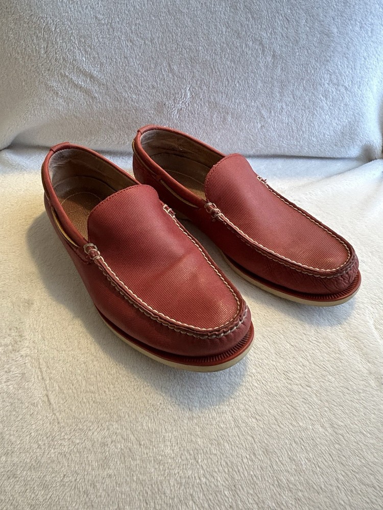 Men’s Polo Ralph Lauren Blackley Slip-On Loafer, Red, Size 10D, Leather