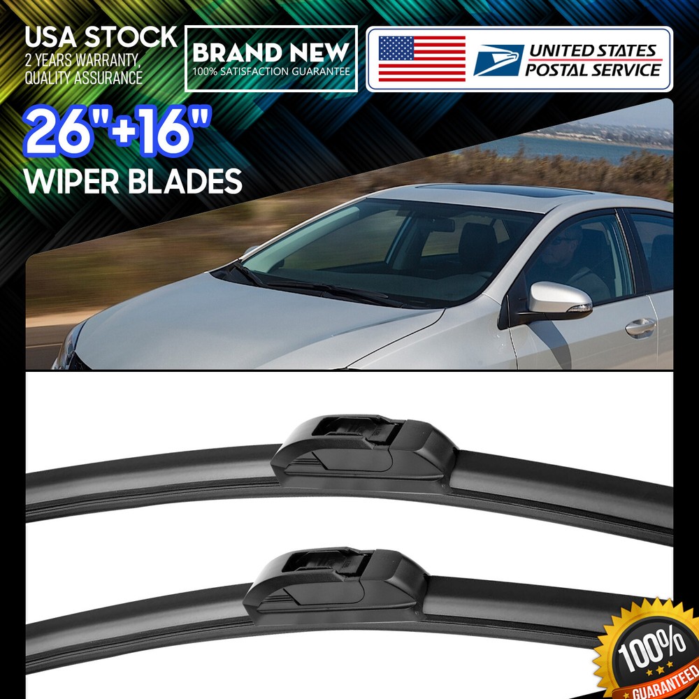 26+16 Inch No-Bracket Windshield Wiper Blades - Easy Install