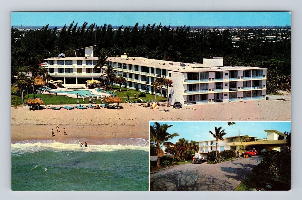 Pompano Beach FL-Florida, Sun Castle Motor Hotel, Vintage Postcard