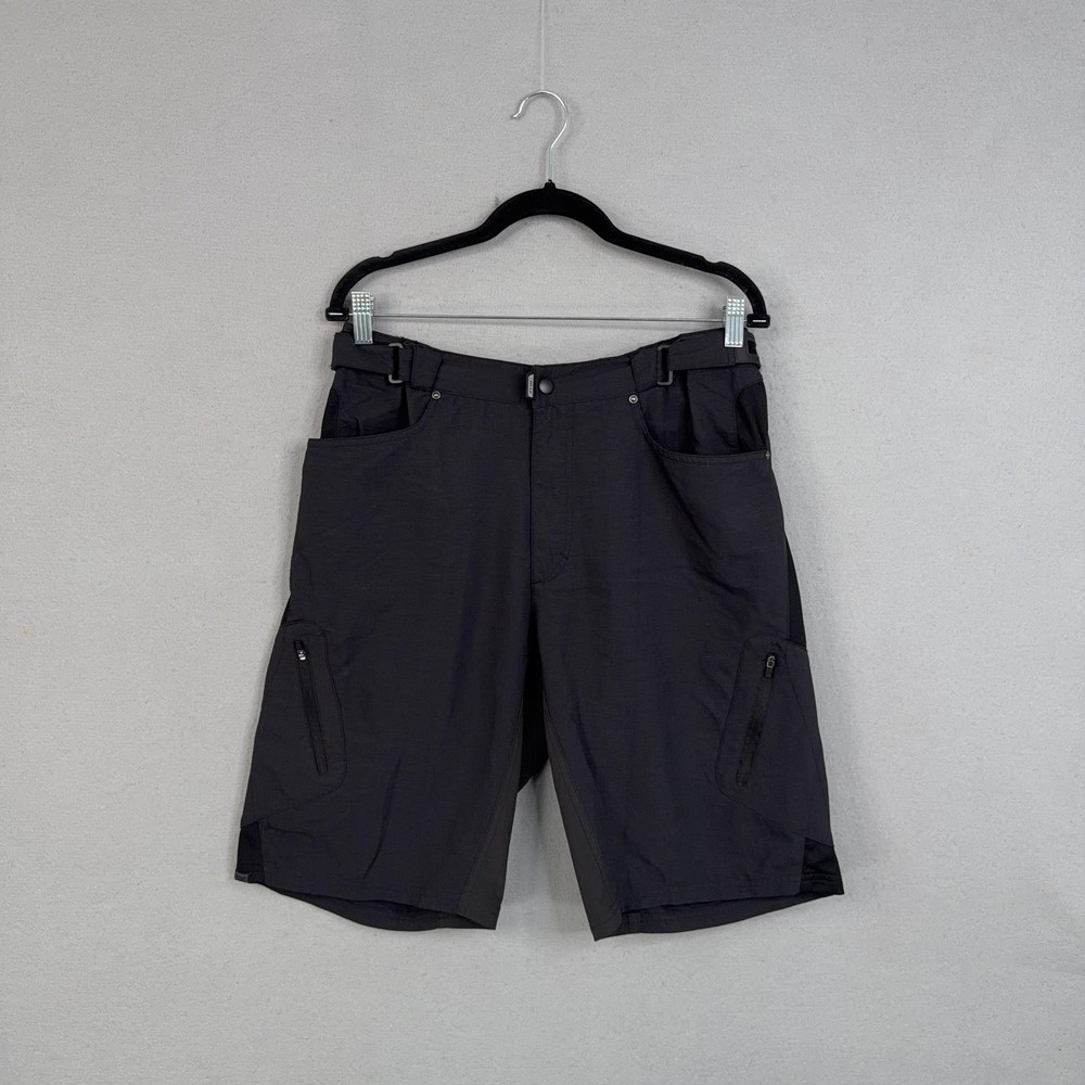 ZOIC Shorts Mens XL Black Cycling Mountain Bike Zip Pockets Adjustable MTB Cargo