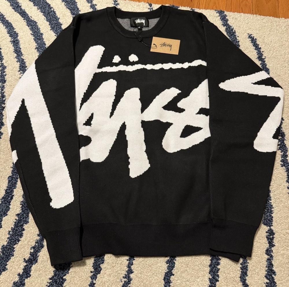 Suéter Stussy Stock Negro Talla M Envío 4-7 Días Vendedor 5 Estrellas