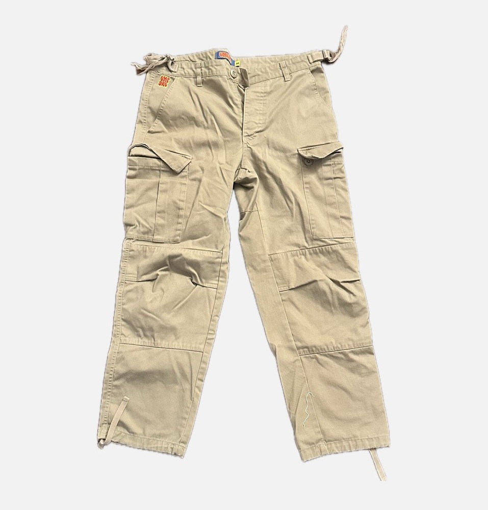 Empyre Pants Mens 28 Brown Cargo Straight Pockets Baggy Hip Hop Skate Tan Khaki