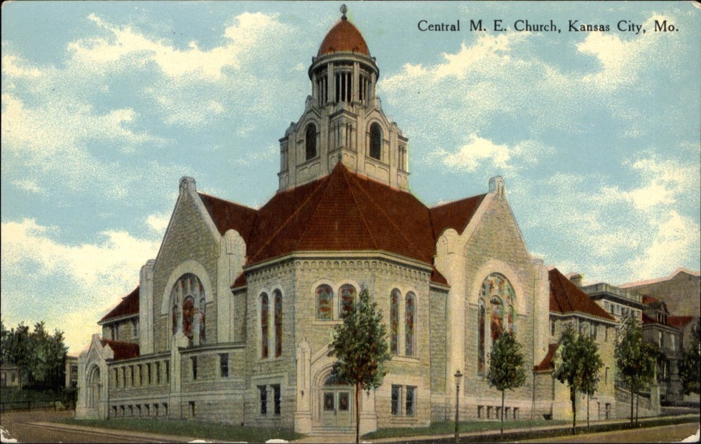 Central M E Methodist Episcopal Church ~ Kansas City Missouri MO ~ c1910 unused