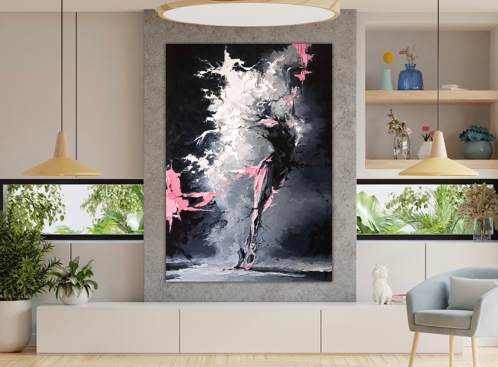 Abstract Ballerina Canvas Print canvas dancer Wall Art home Decor