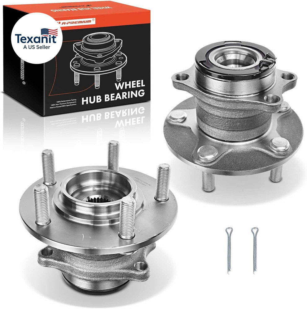 2 X Rear Wheel Bearing and Hub Assembly with 5-Lug Compatible with Mitsubishi Ou