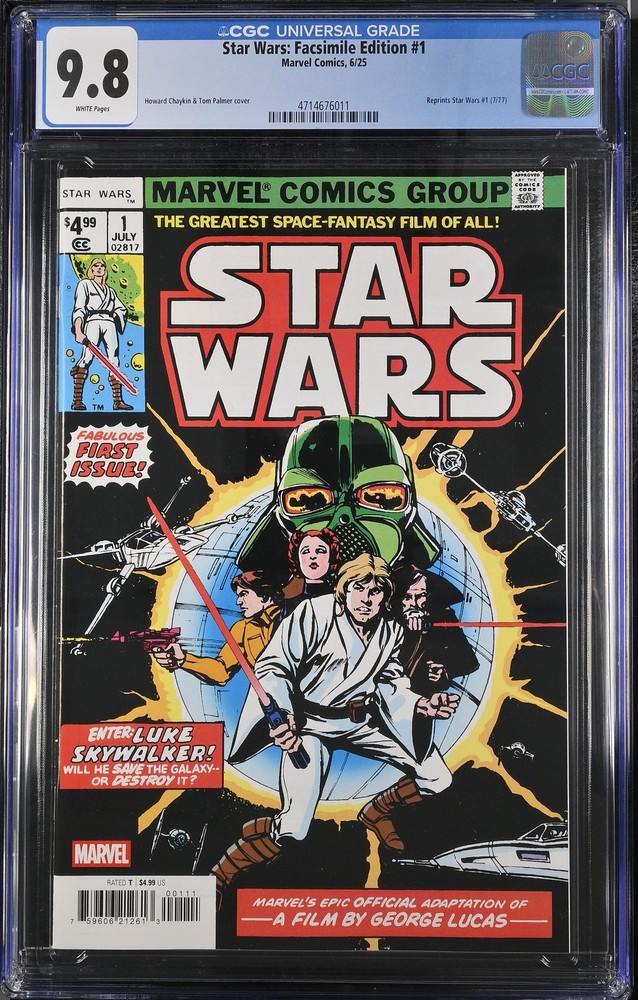 Star Wars: Facsimile Edition 1 CGC 9.8  Reprints Star Wars 1 (7/77)
