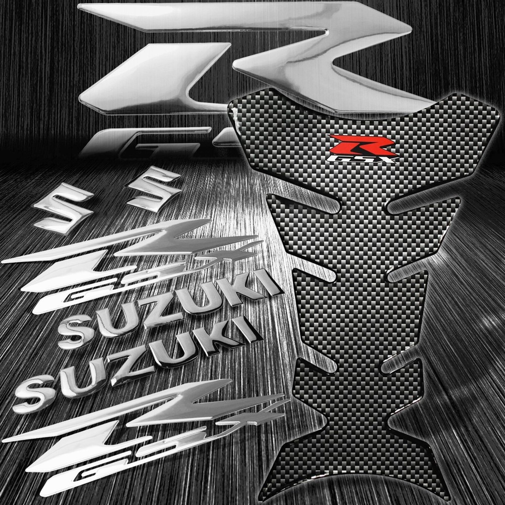 Chrome Carbon Look Fuel Tank Pad+8