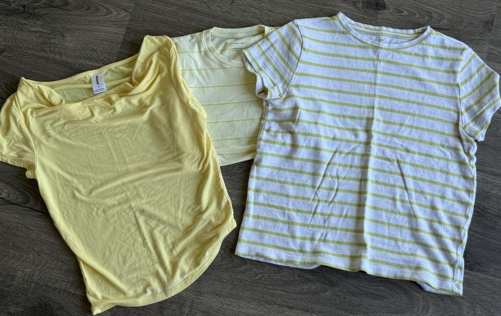 Everlane Cotton Bundle of Tops (3) Yellow, Size Women's XXS-Small