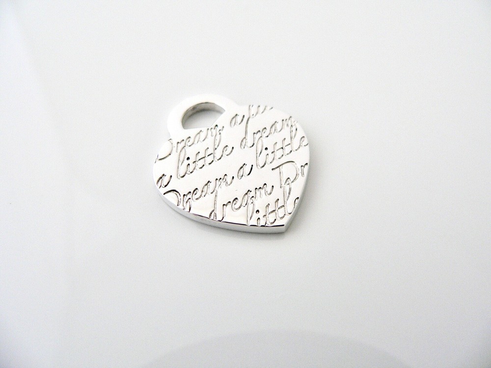 Tiffany Co Dream Heart Charm Silver Pendant Necklace Bracelet