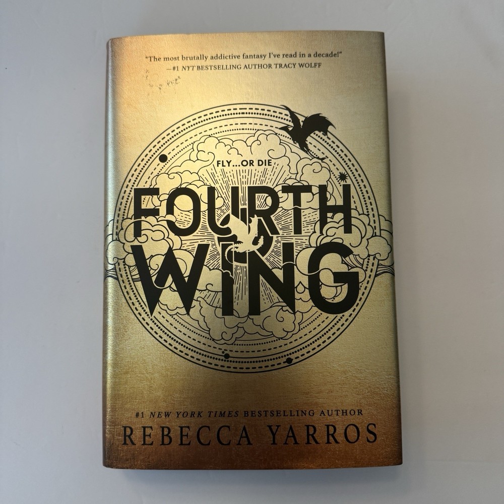 Fourth Wing Rebecca Yarros Hardcover 1st Edition 8th Printing Excellent