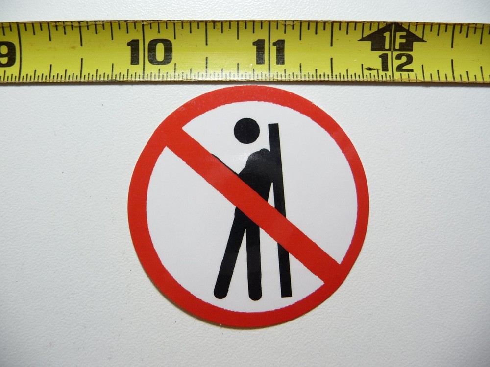 Prohibited No Leaning Decal Sticker for Work Safety