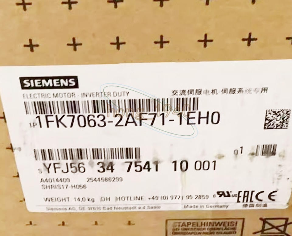 1Pc New Siemens Servo Motor 1Fk7063-2Af71-1Eh0