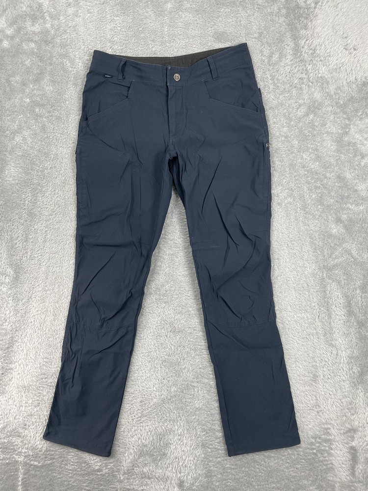 Kuhl Pants Mens 32x32 Blue Stretch Nylon Hiking Zip Pocket Outdoor Travel Casual