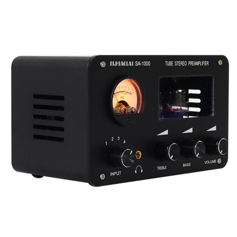 HiFi Vacuum Preamp Tube Stereo 4-way Audio Switcher Box Desktop Headphone Amp