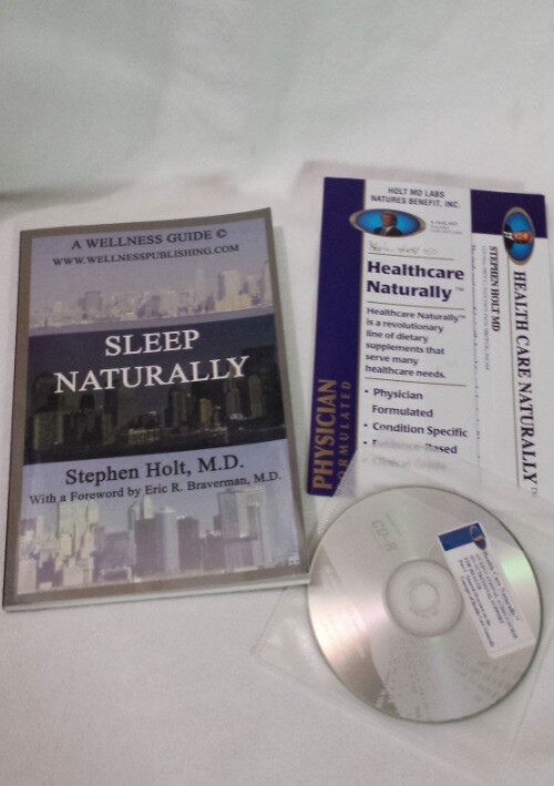 Book & CD Pack ~ Sleep Naturally Paperback & Educational Audio Course CD Healthy