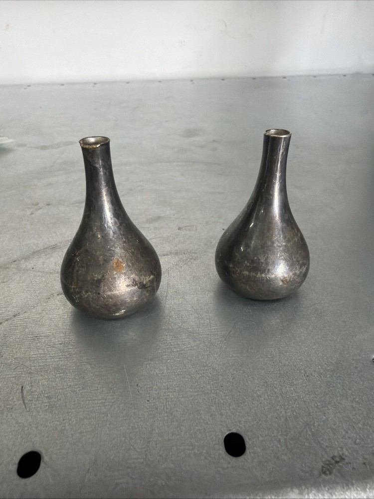 DANSK Designs DENMARK IHQ Onion Teardrop Silver Plate Candlestick Holders France