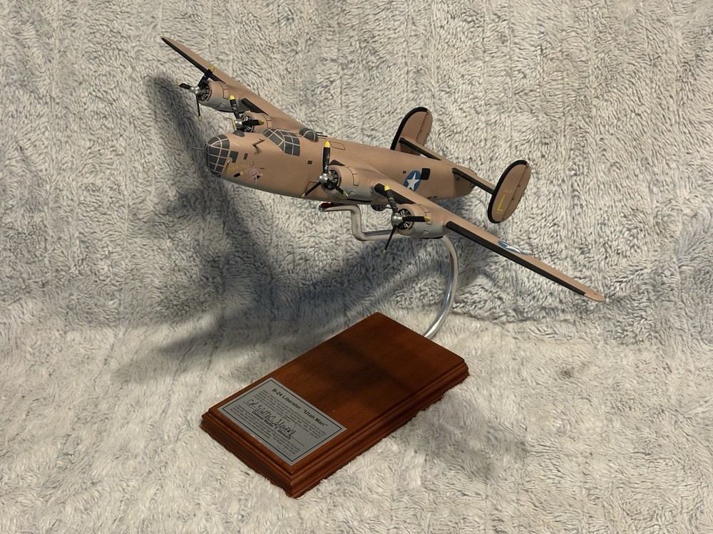 B-24 Liberator, Utah Man 1/62 scale model signed by Colonel Walter T. Stewart