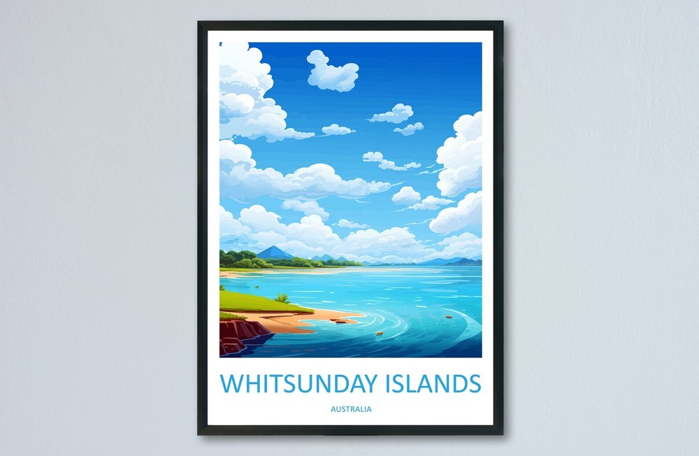 Whitsunday Islands Travel Print Wall Art Whitsunday Islands Wall Hanging Home