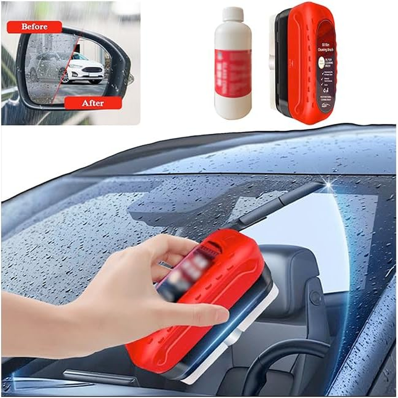 2025 Automotive All-In-One Wipe on Oil Film Cleaning Brush Set - Car Glass Oil F