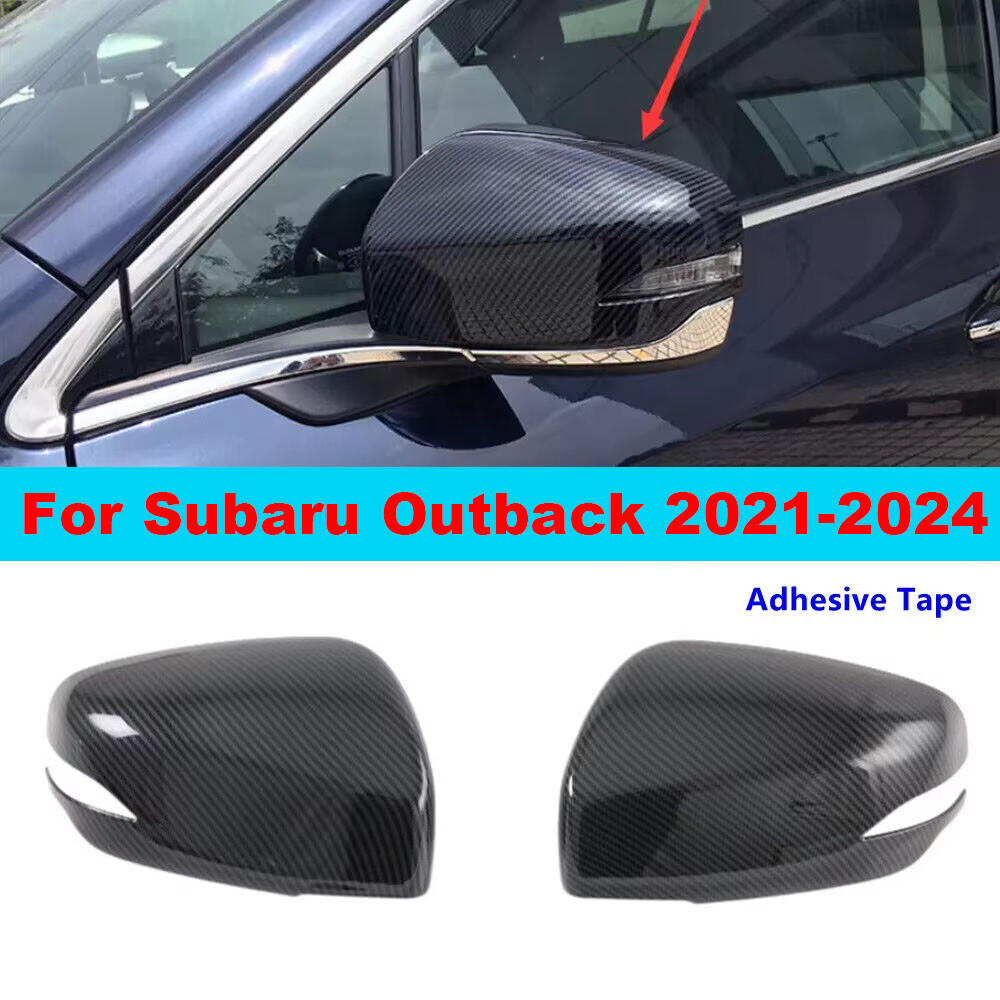 For Subaru Outback 2021-2024 2x Rearview Side Mirror Cover Wing Cap Trim Add on