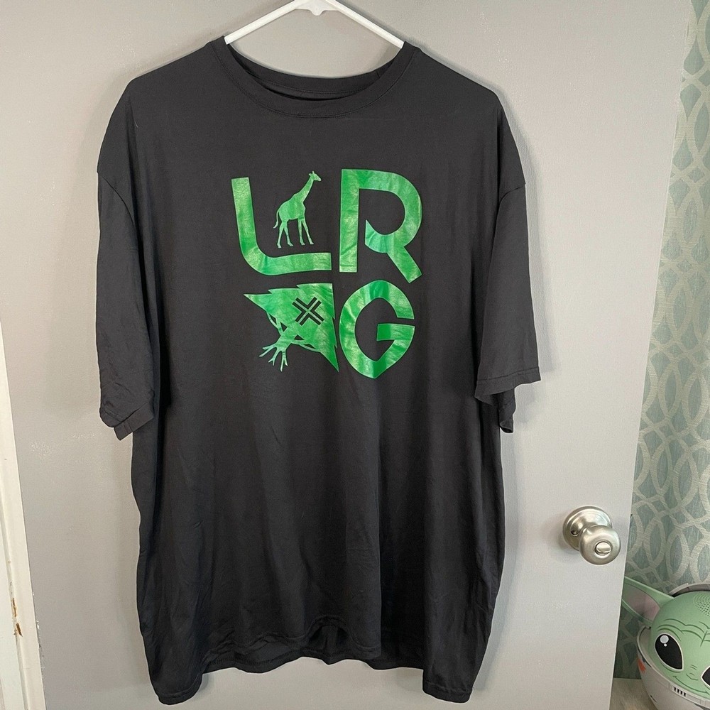 LRG Lifted Research Group Mens 2XL Short Sleeve Giraffe Tree Print T-Shirt