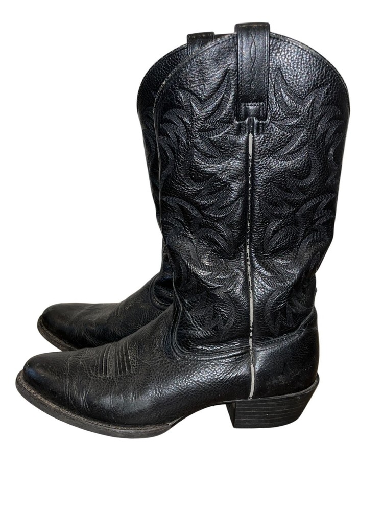 Ariat Mens Heritage Western Boots Black Leather Size 11.5D Cowboy Boots