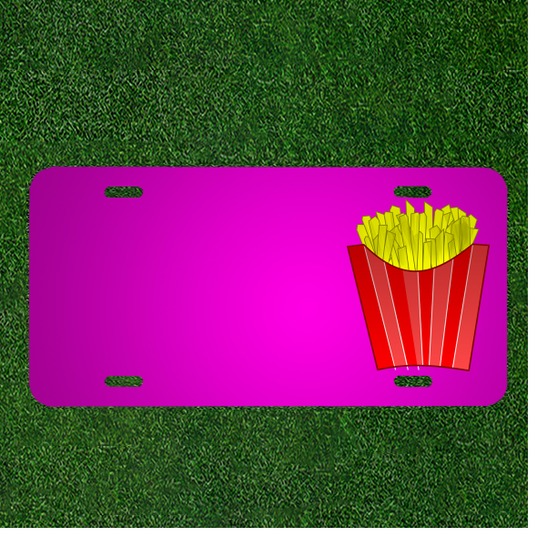 Custom Personalized Car License Plate With Add Names To French Fries Fries