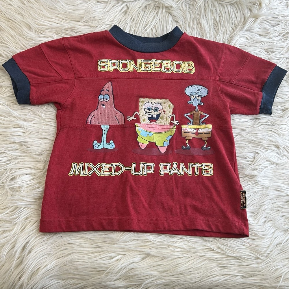 Vintage Y2K SpongeBob SquarePants T Shirt Nickelodeon 2003 Youth Boys Size 5
