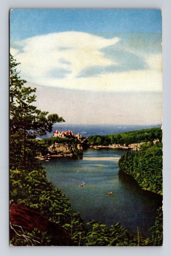 Mohonk Lake NY-New York, Lake Mohonk Mountain House, Vintage Souvenir Postcard