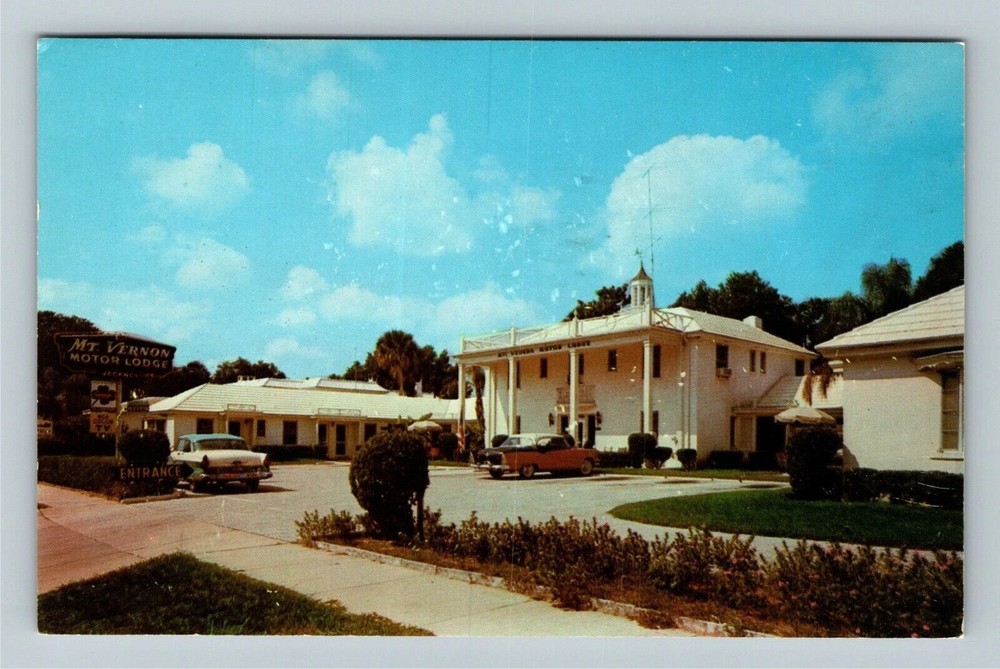 Daytona Beach FL-Florida, Mt. Vernon Motor Lodge, Outside, Vintage Postcard