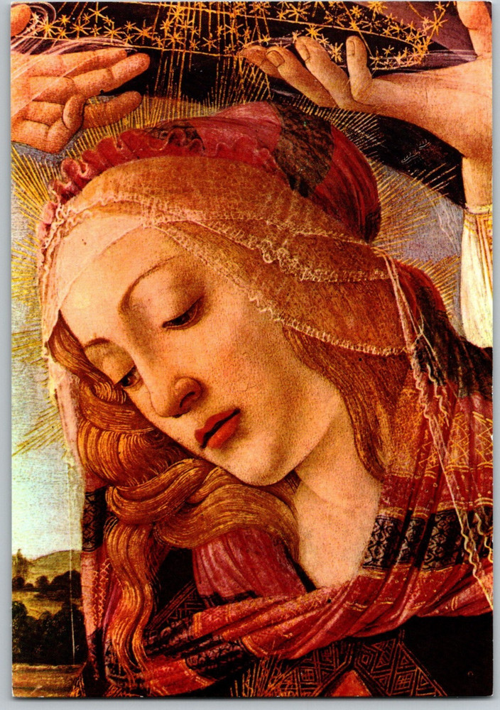 Madonna of the Magnificat Botticelli Galleria Uffizi Florence Italy Postcard