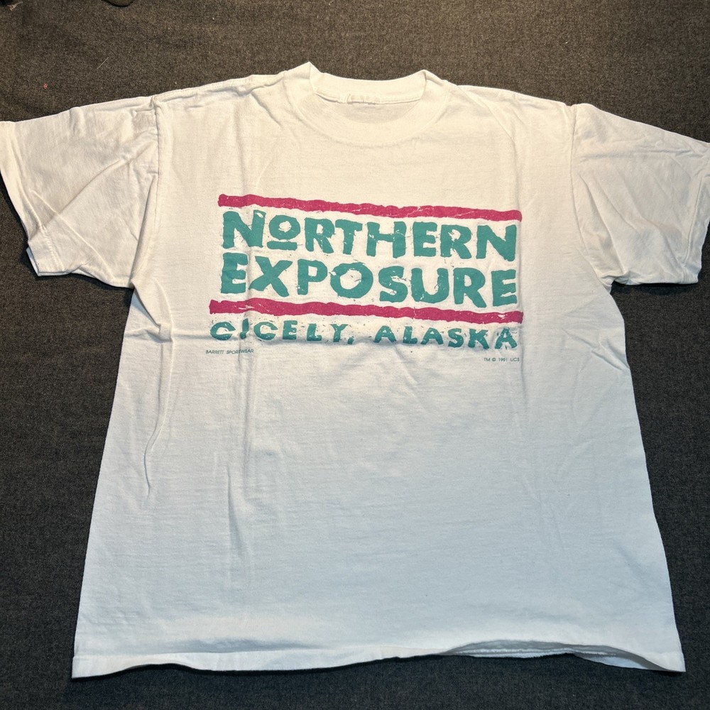 Vtg 1991 Single Stitch Northern Exposure Cicely Alaska Barrett  T Shirt Med/L