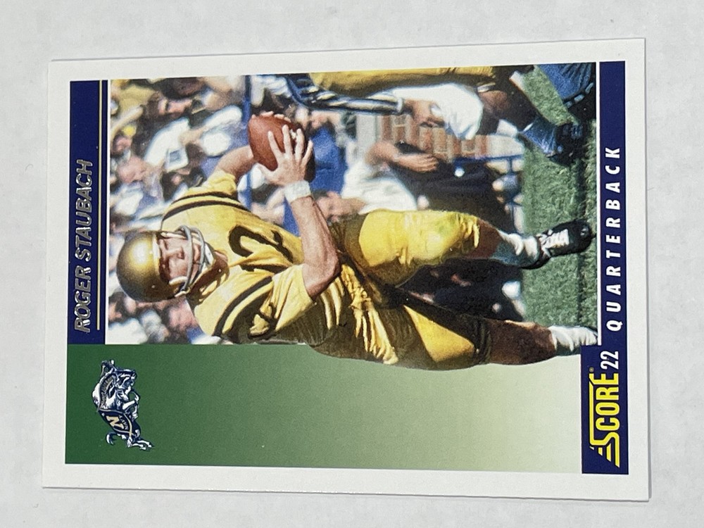 2022 Chronicles Draft Picks Football Score Retro - Roger Staubach - Navy