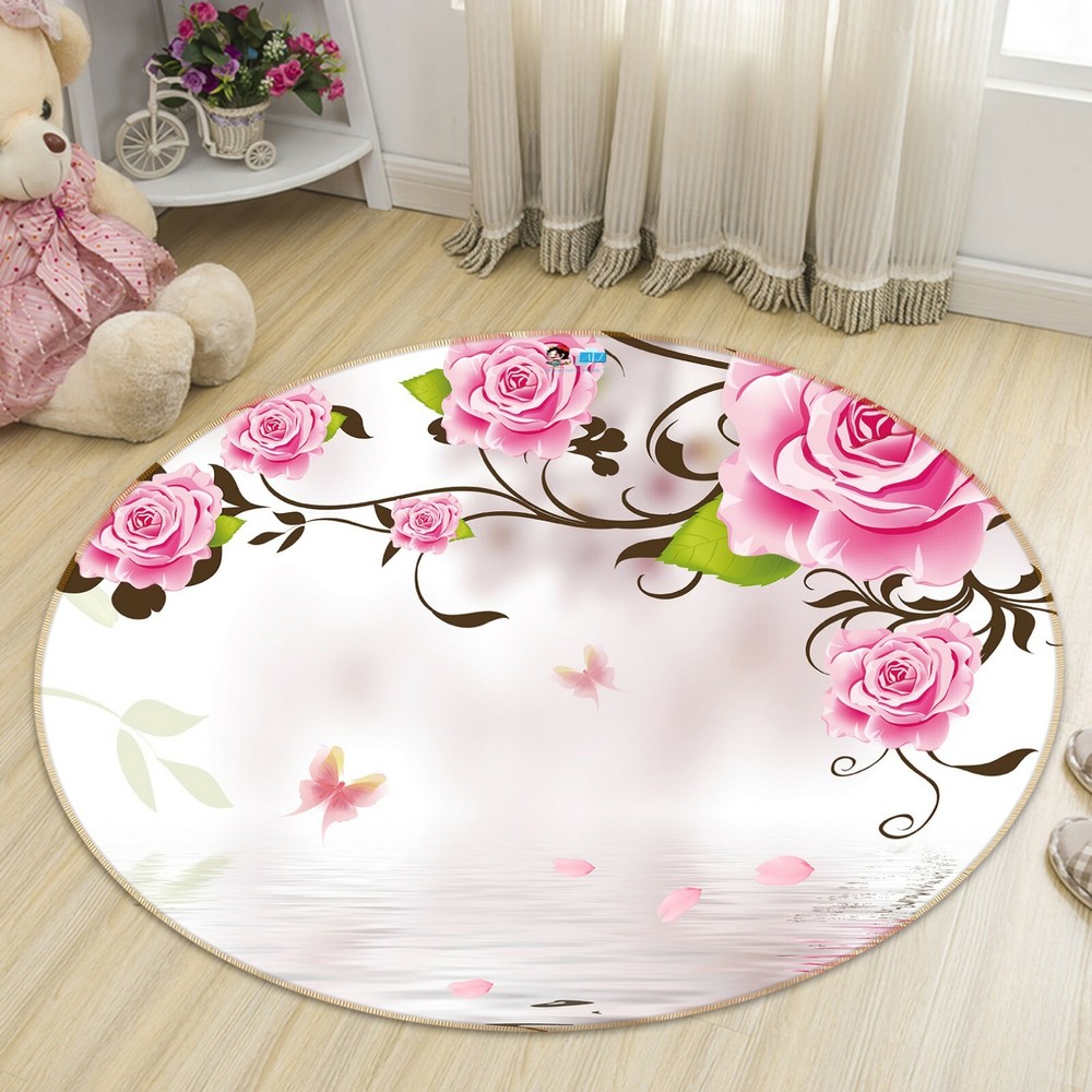 3D Pink Rose Water Pattern NAO3728 Game Rug Mat Elegant Photo Carpet Mat Fay