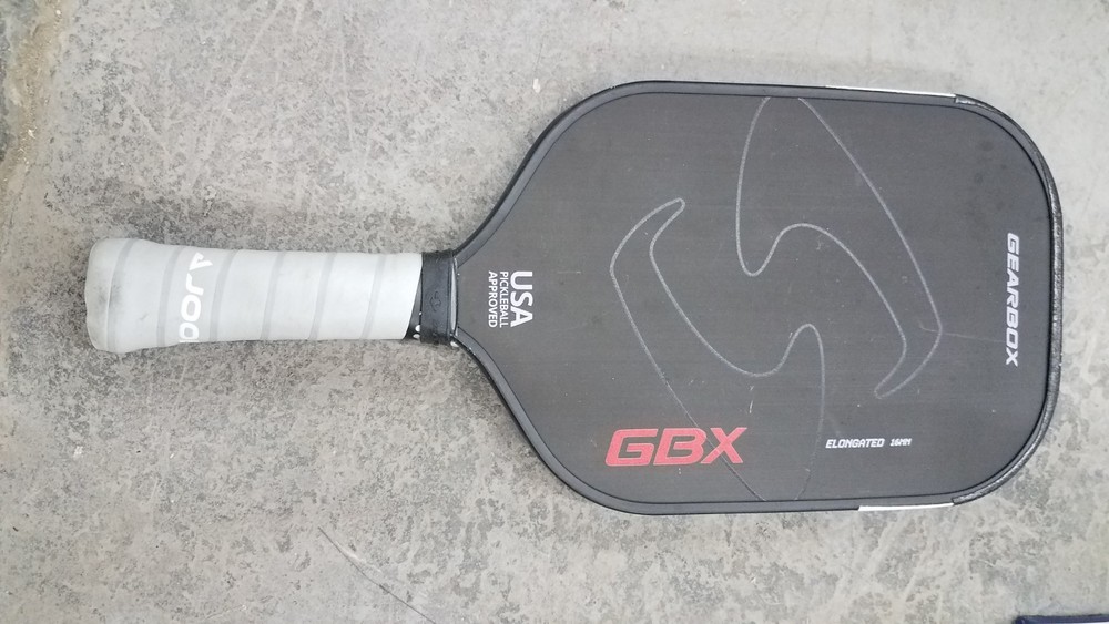 Gearbox GBX Elongated Pickleball Paddle, 16mm - Repaired, regripped (READ)