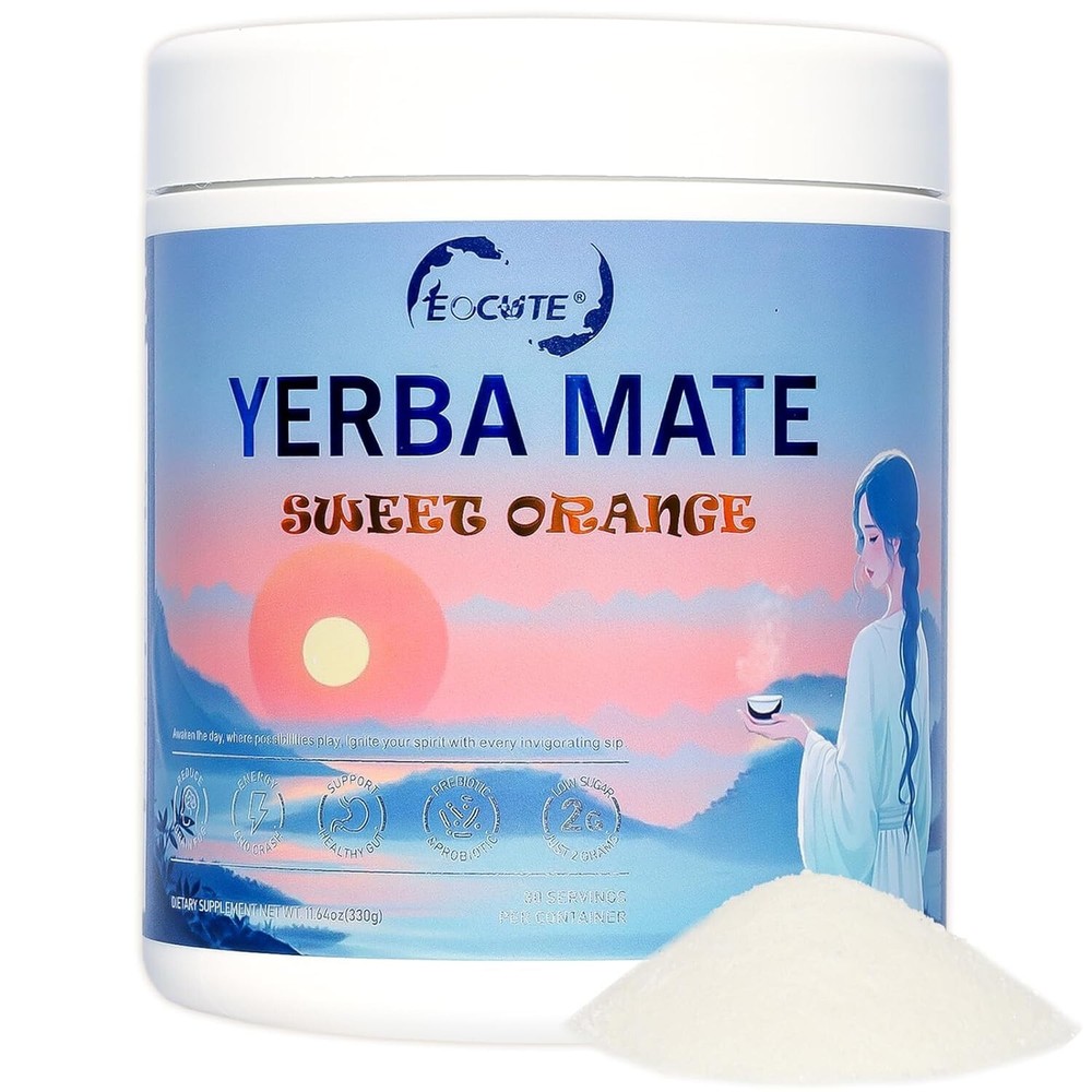 Yerba Mate Instant Tea  Powder 3-In-1 Prebiotics Probiotics Super Drink USA