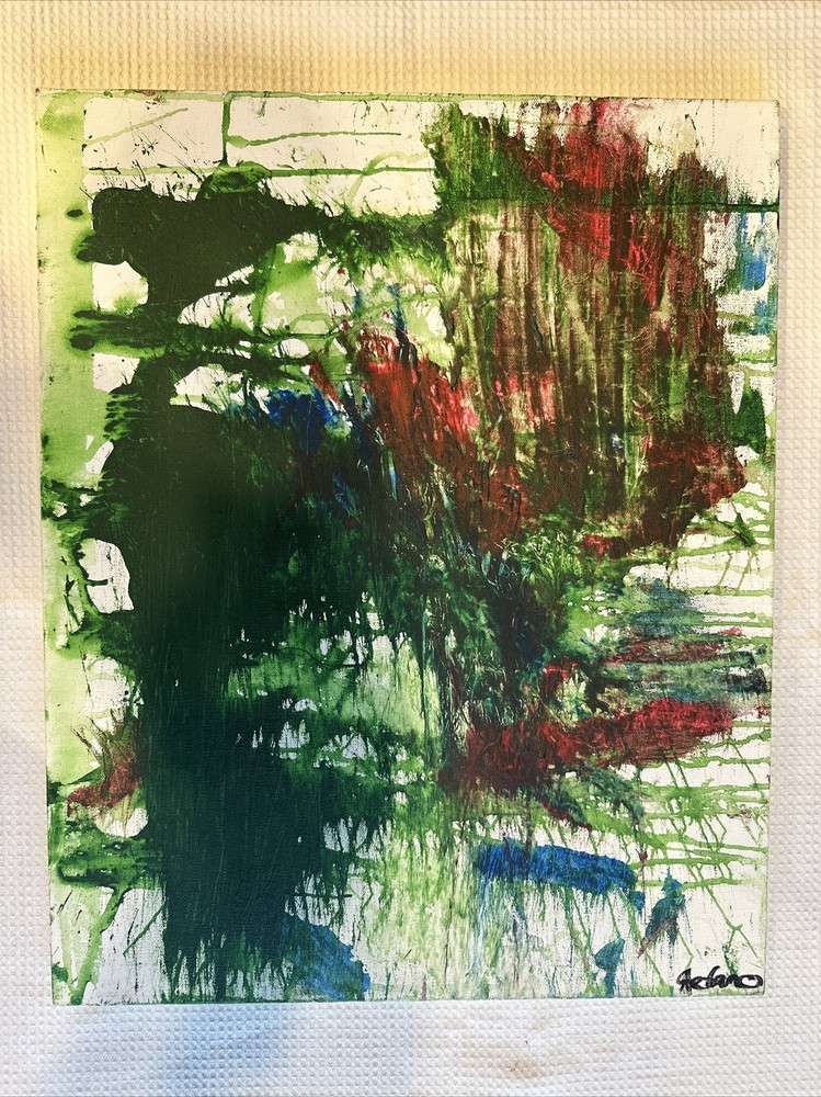 Forest Winds By Stefano. Original Abstract Art 16 X 20 On Canvas.-image