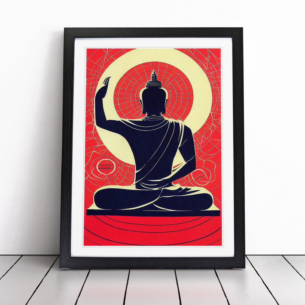 Artistic Buddha Wall Art Print Framed Canvas Picture Poster Decor Living Room