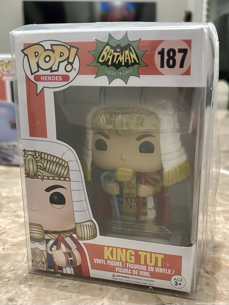 Funko Pop! Vinyl: DC Universe - King Tut #187 + Pop Protector 1966 Batman 🔥