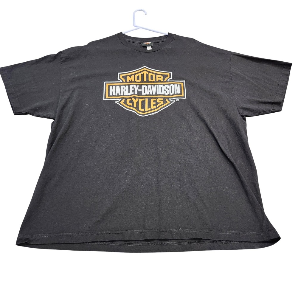 Harley-Davidson Shirt Mens 3XL Black Military Overseas Graphic Tee Patriotic