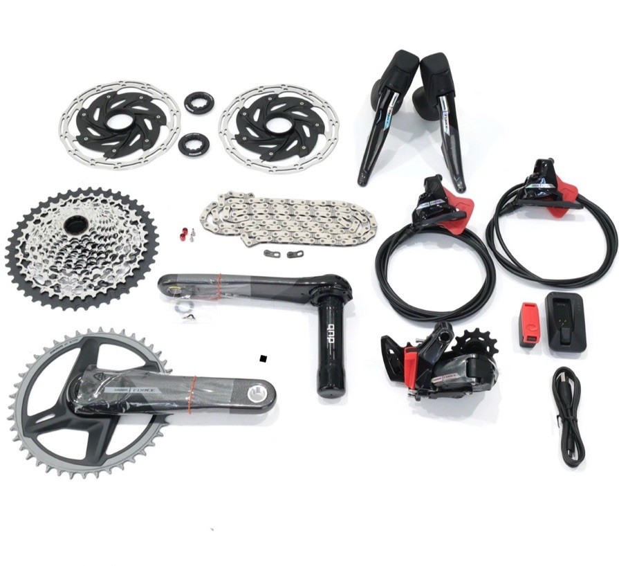 SRAM Force D2 XPLR Groupset 1x12, 165MM Cranks, Dub Wide