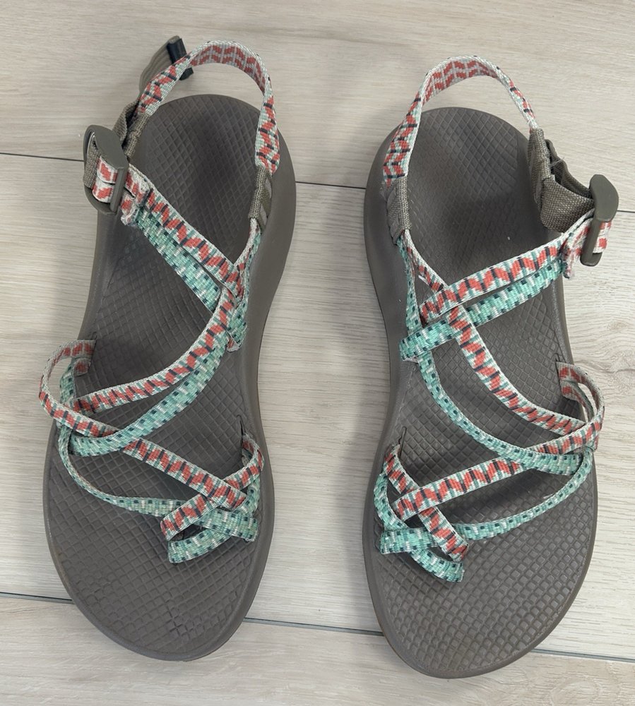 Chaco Womens Classic Strappy Toe Loop Hiking Sandals Size 9 Multicolor