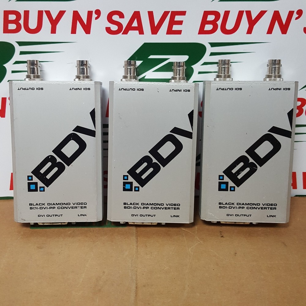 Lot of 3- Black Diamond Video SD-DVI-PP Converter  - USED