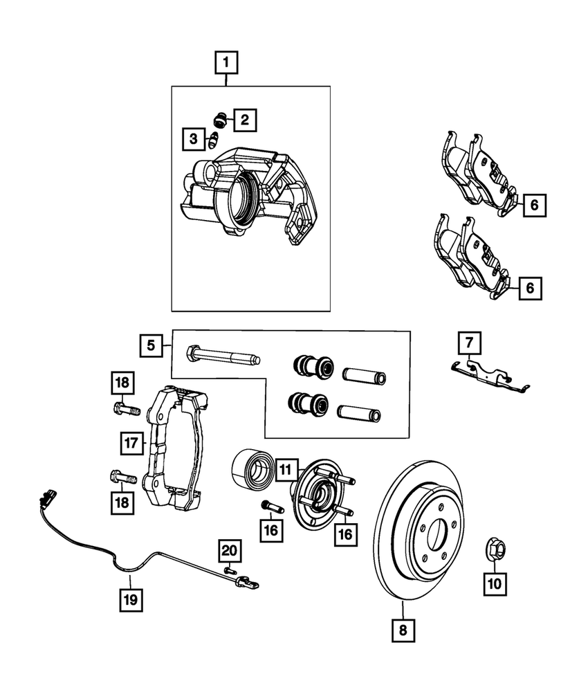 Genuine Mopar Brake Hub And Bearing Right Rear 68346852AA