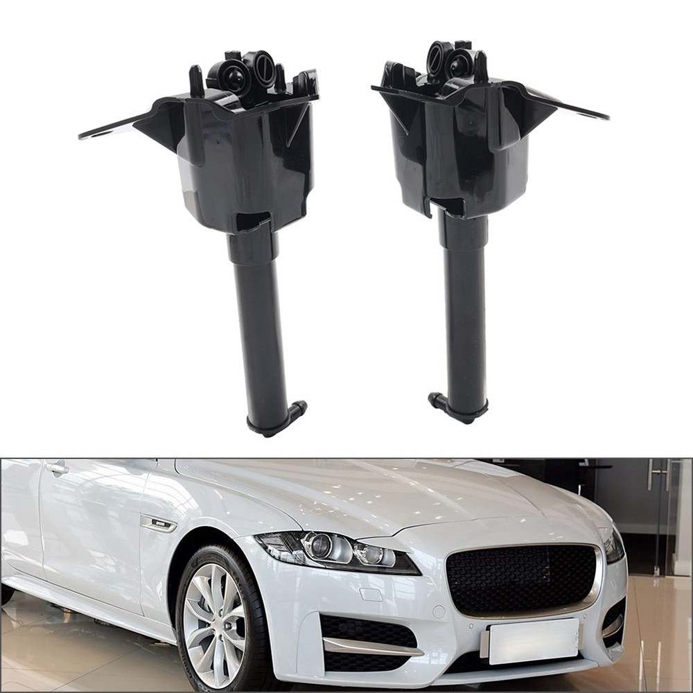 Pair Front Headlight Washer Nozzle Jet T2H3656 T2H3654 For Jaguar XF F-Pace