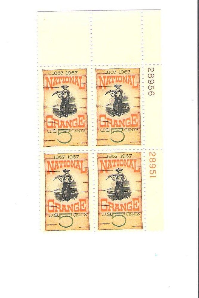 Scott # 1323 US  National Grange  Plate Block  M/NH  O/G